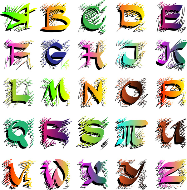 alphabet - Vetor, Imagem