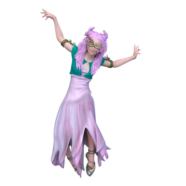 3D rendering of Woman in Costume - Photo, image