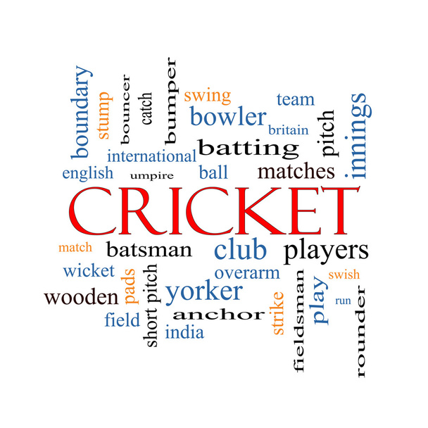 Cricket Word Cloud Konzept - Foto, Bild