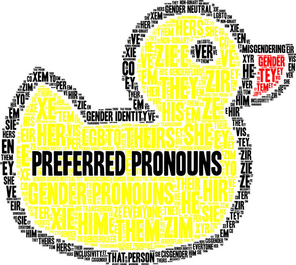 Preferred Pronouns on a white background.  - Vector, Image