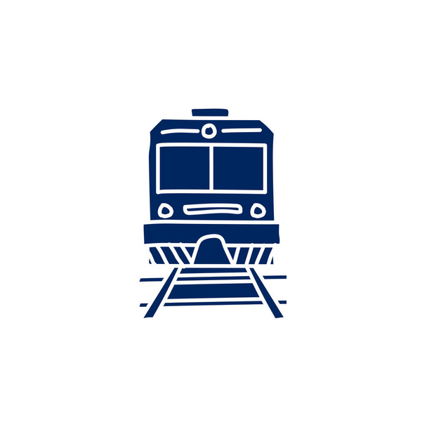 metro tren silueta garabato icono sobre fondo blanco. tinta simple dibujado a mano Vector ilustración - Vector, imagen
