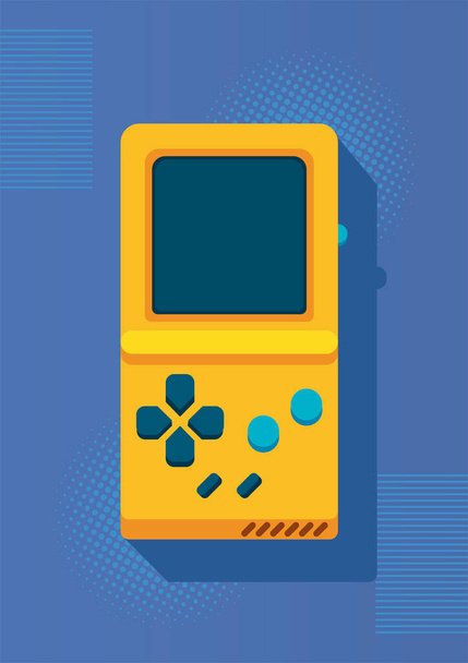 consola de videojuegos estilo retro portátil - Vector, Imagen