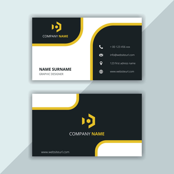Modern and Clean Business Card Template - Vector, Image