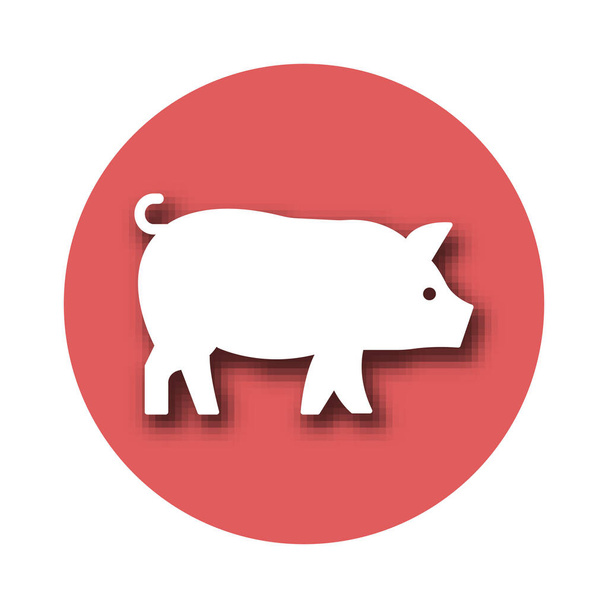 Изолированный векторный значок свиньи, который можно легко изменить или отредактировать - Вектор,изображение