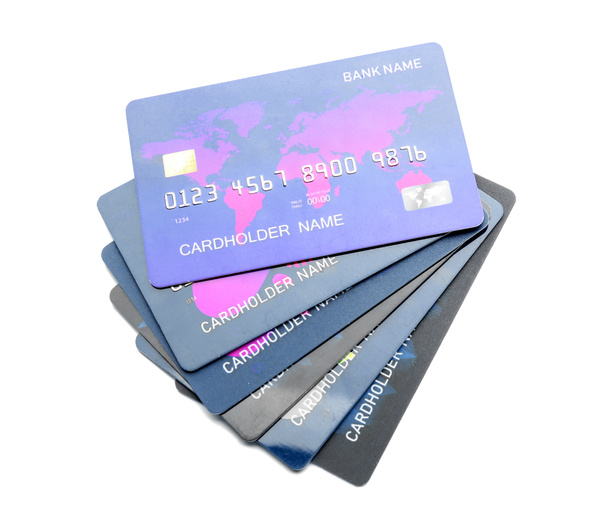Кредитні картки на білому тлі
 - Фото, зображення
