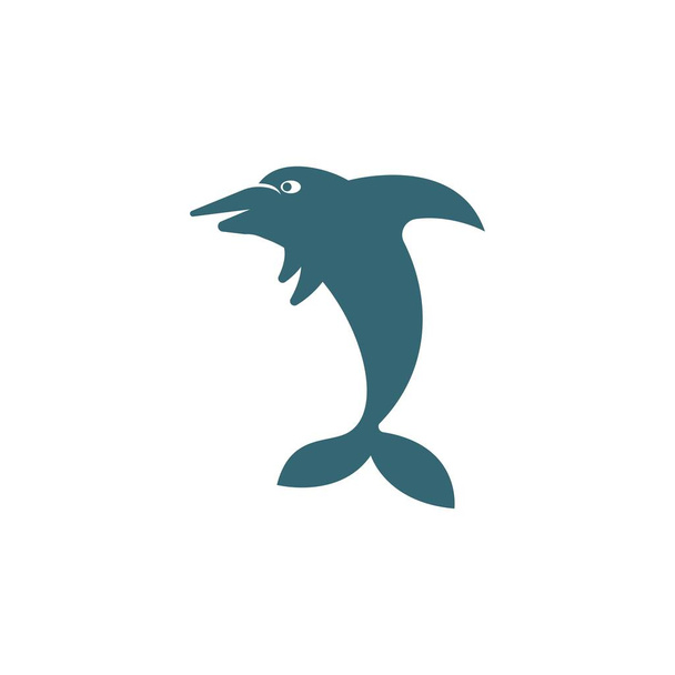 Dolphin logo icon vector template - Vetor, Imagem