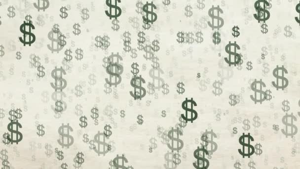 Animation zum amerikanischen Dollar, Hintergrund zum Geld. - Filmmaterial, Video