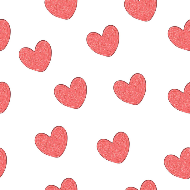Vector seamless background with hearts for Valentines Day - Vektor, kép
