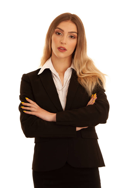 Young business woman in business dress isolated over white background - Foto, Bild