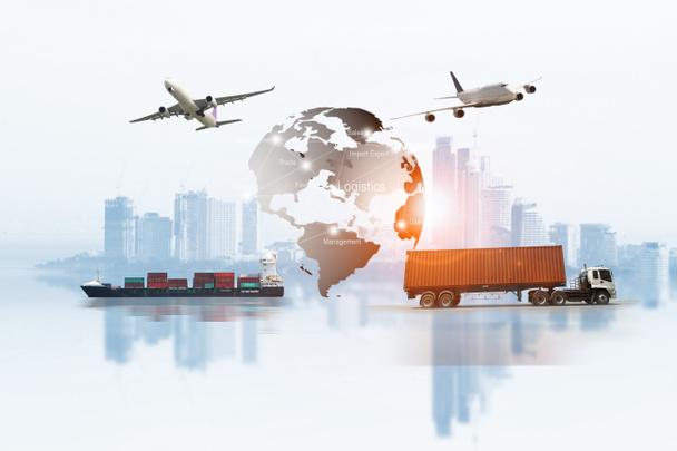 Transporte, importação-exportação, logística, gestão de empresas de transporte  - Foto, Imagem