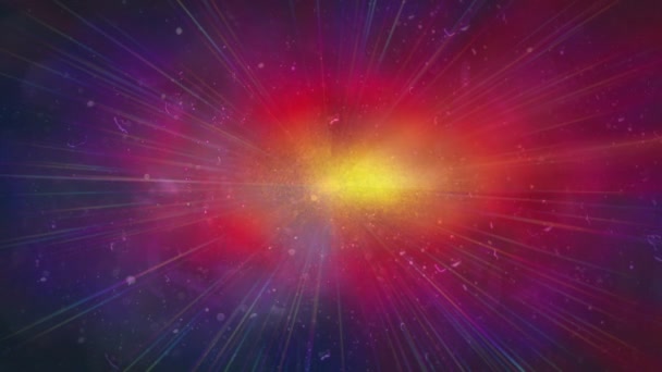 Nebulosa stelle raggi di luce energia - Filmati, video