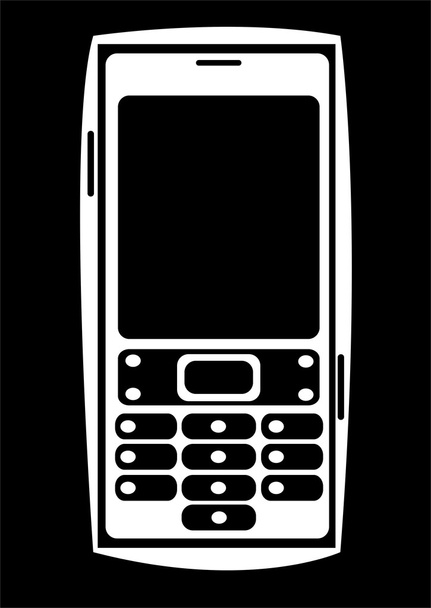 mobiele telefoon geïsoleerd op zwarte achtergrond - Foto, afbeelding