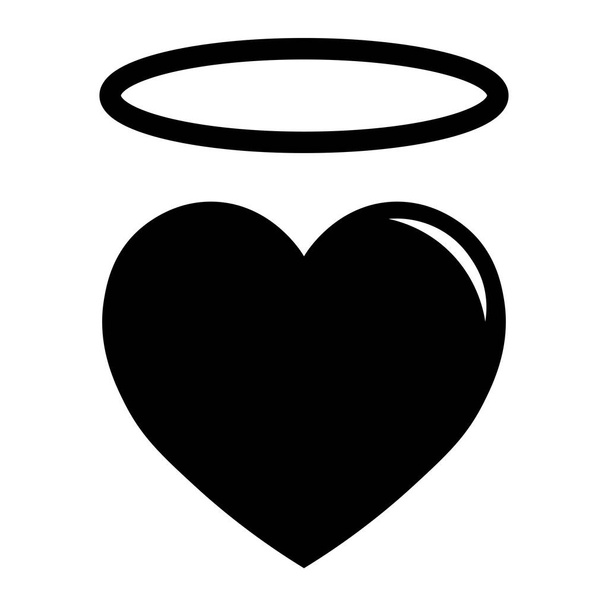 Ilustração simples do ícone de coração do Dia de São Valentim - Vetor, Imagem