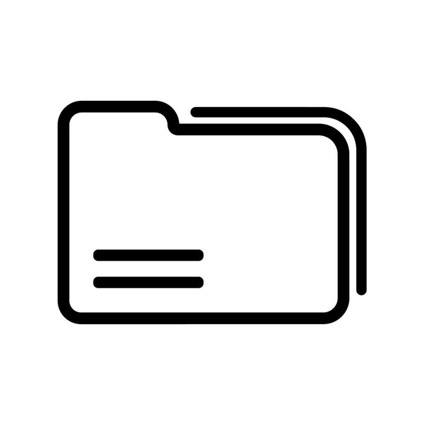 ikona folderu na białym tle - Wektor, obraz