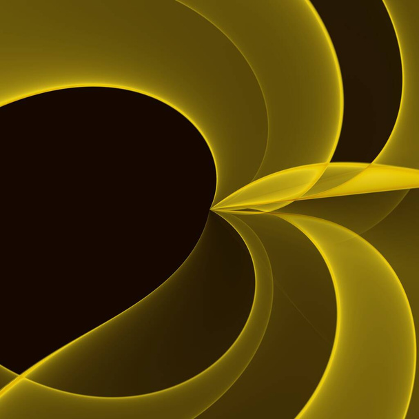 Μοντέρνο και κομψό κίτρινο φόντο απομονώνονται σε μαύρο, αφηρημένο σχήμα φόντο σχεδιασμό - Φωτογραφία, εικόνα