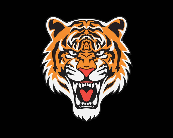 Tiger face vector file | Editable file tiger  - Vektor, obrázek