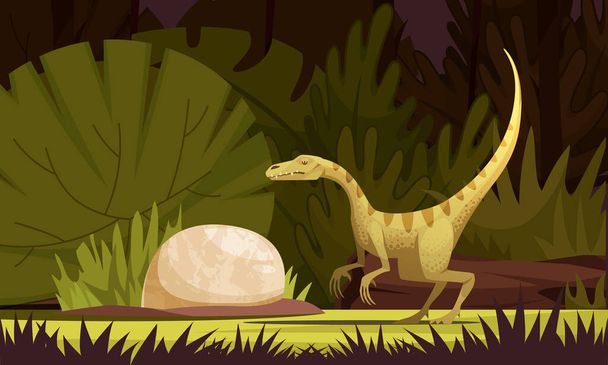 Dinossauros Cartoon iIllustration - Vetor, Imagem