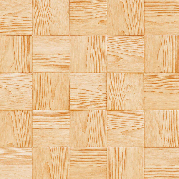 Ilustración 3d. Textura, fondo, cubos de madera tridimensionales, realistas en diferentes niveles con sombra, listones, con la textura de natural. Panel de madera, fondo con textura de madera. Render - Foto, Imagen