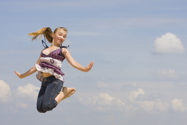jumping girl - Foto, Imagen