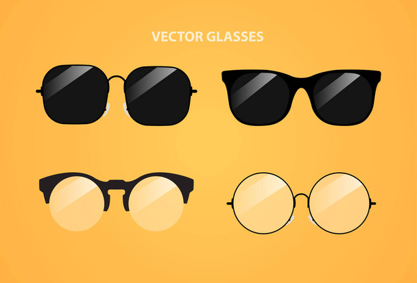 Sada moderních a módních stylových brýlí Banner W5155.294 H3500 - Vektor, obrázek