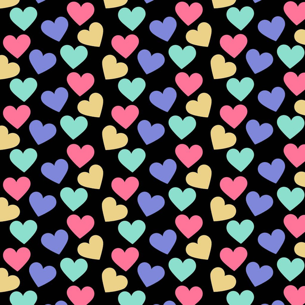 colorful hearts patterned background - Foto, imagen