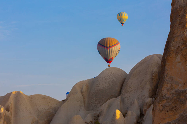 One of the most popular activities in Cappadocia is Cappadocia with hot air balloons. - Valokuva, kuva