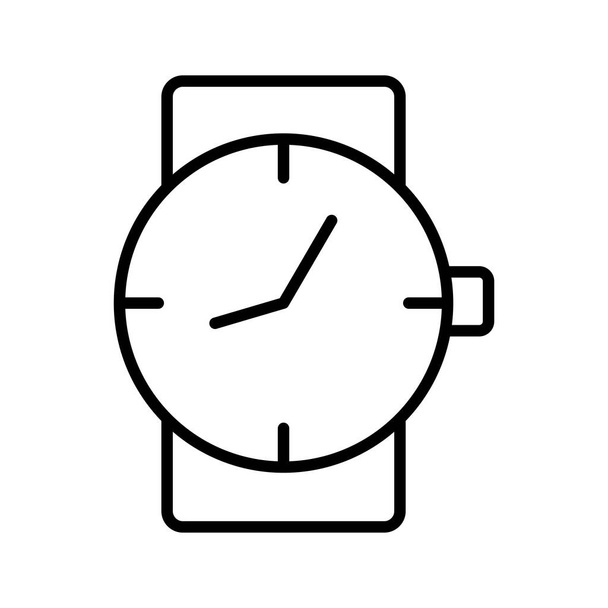 Zeituhr Armbanduhr Linie Stil-Symbol - Vektor, Bild