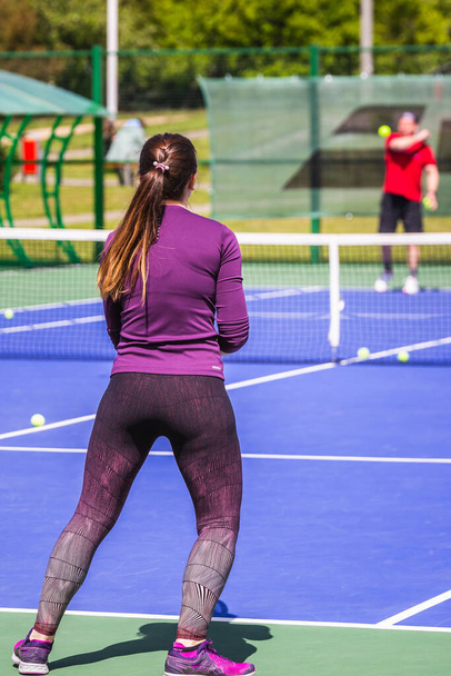 Morning tennis practice - Foto, Imagem