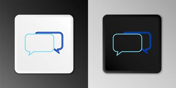 Icono de Chat en línea aislado sobre fondo gris. Símbolo de burbujas de habla. Concepto de esquema colorido. Vector - Vector, imagen
