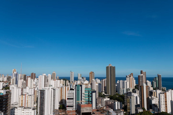 Salvador Bahia Brazylia panorama budynków widok z lotu ptaka. - Zdjęcie, obraz