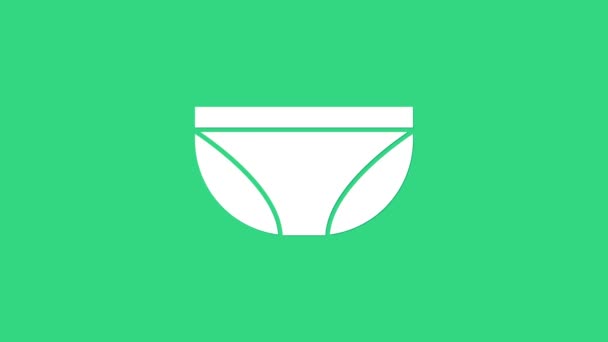 White Underwear icon isolated on green background. 4K Video motion graphic animation - Footage, Video