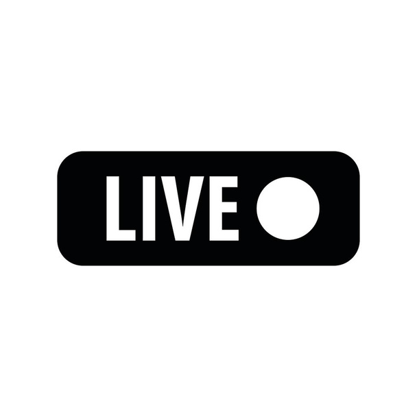 Live Stream Schaltfläche Vektorsymbol - Vektor, Bild