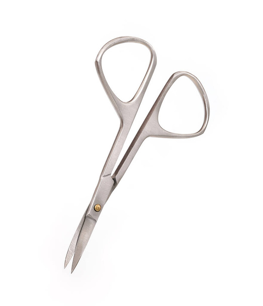 Small sharp nail scissors isolated on white background - Photo, Image