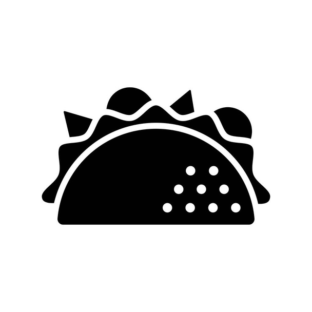 Ikona wektora Taco. Znak szybkiej obsługi. Symbol graficzny do gotowania stron internetowych i aplikacji projektowania, logo, aplikacji, interfejsu użytkownika - Wektor, obraz