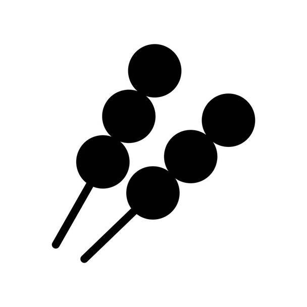 М'ясні кульки векторний гліф значок. Знак фаст-фуду. Символ графіку для приготування веб-сайту та дизайну додатків, логотипу, програми, інтерфейсу
 - Вектор, зображення