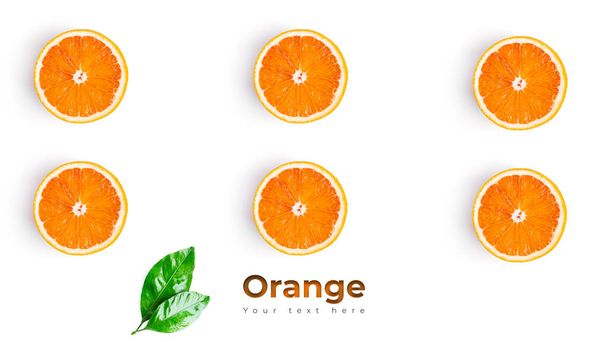 Orange fruit isolated on white background. High quality photo - Φωτογραφία, εικόνα