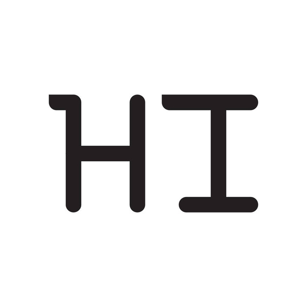 hi initial letter vector logo icon - Vector, Image