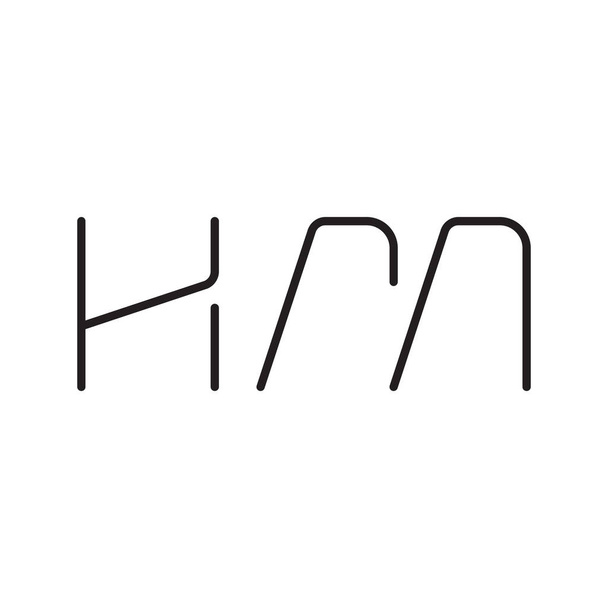 hm Anfangsbuchstabe Vektor Logo Symbol - Vektor, Bild