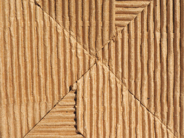 brown corrugated cardboard texture useful as a background - Photo, Image