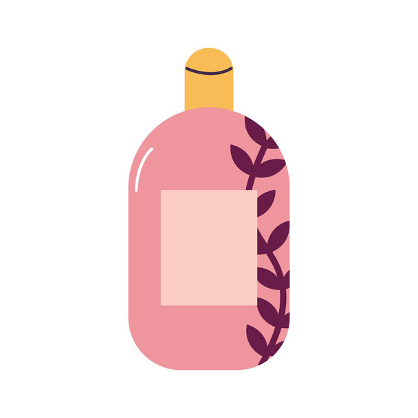crema per la pelle con un colore rosa e foglie - Vettoriali, immagini