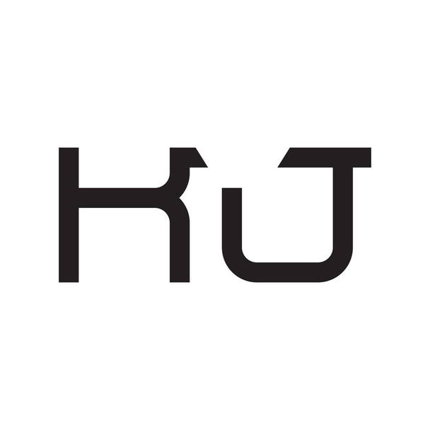kj ícone do logotipo do vetor de letra inicial - Vetor, Imagem