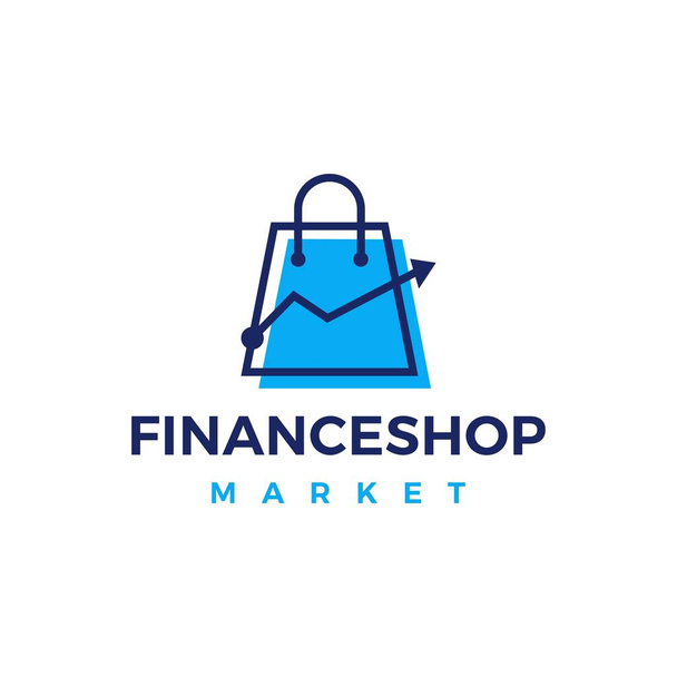 finance boutique marché sac graphique graphique logo vectoriel icône illustration - Vecteur, image