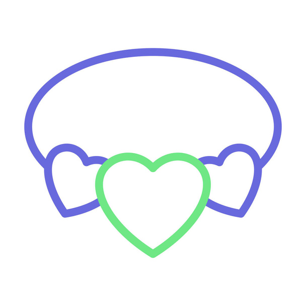 Кольє серця Ізольовані Векторні значки, які можна легко змінити або відредагувати
 - Вектор, зображення