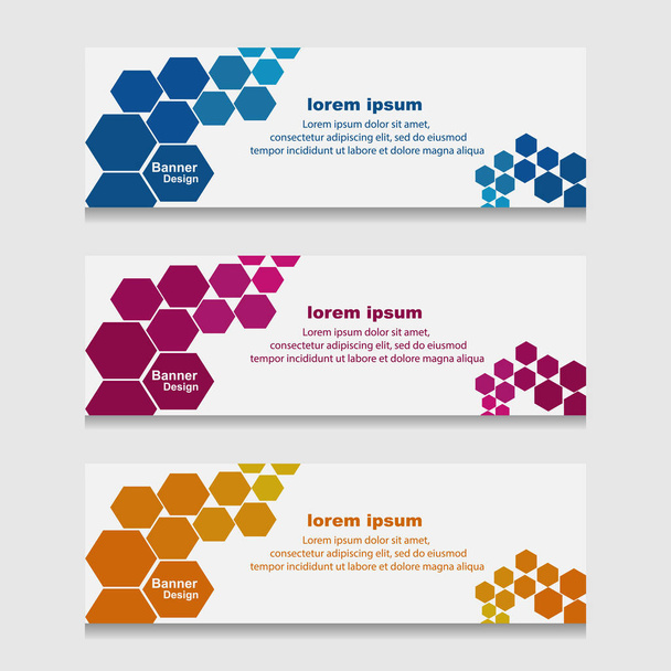 Set of Design Print Banner or Web Template. can be Used for Workflow Layout, Diagram, Web Design, and Label Vector - Vektor, kép