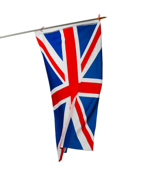 Flag of the United Kingdom isolated on white background - Foto, Imagen
