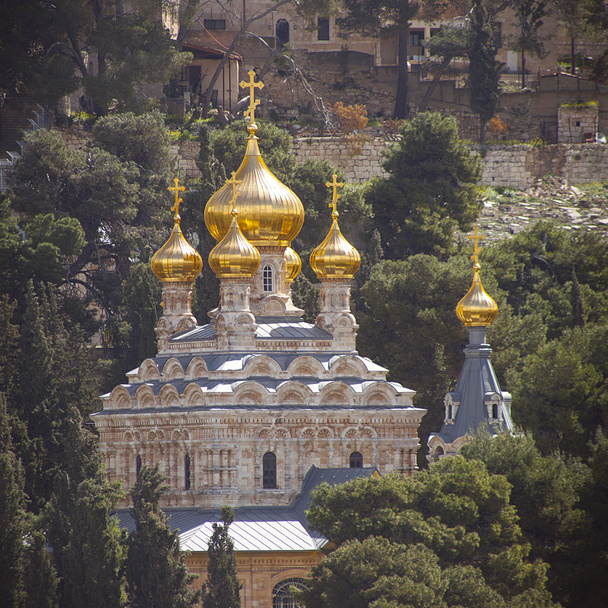 Mary Magdalene cathedral of Russian Orthodox Gethsemane - Photo, Image