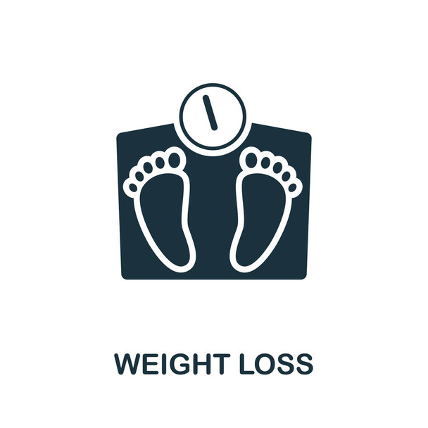 Weight Loss icon. Simple illustration from healthy lifestyle collection. Creative Weight Loss icon for web design, templates, infographics and more. - Vector, Image
