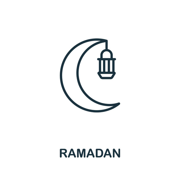 Ramadan icoon uit de vakantie collectie. Eenvoudige lijn Ramadan icoon voor sjablonen, web design en infographics. - Vector, afbeelding