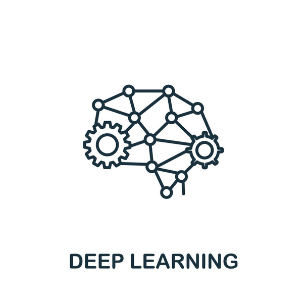 Deep Learning icoon uit de 4.0 collectie. Eenvoudig line element diep leren symbool voor sjablonen, web design en infographics. - Vector, afbeelding