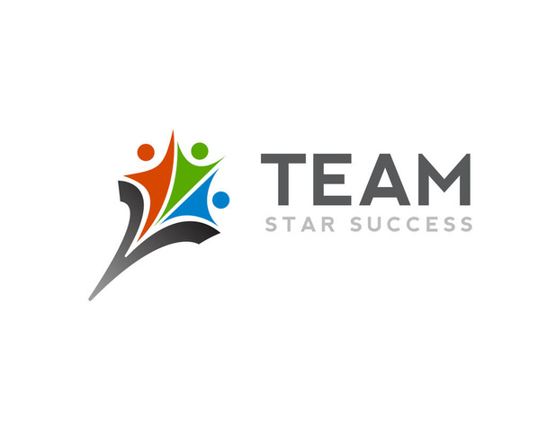 Team star logo design ispirazione - Vettoriali, immagini